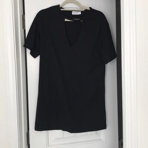 Black shirt dress
